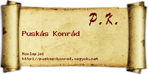 Puskás Konrád névjegykártya