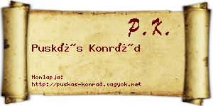 Puskás Konrád névjegykártya